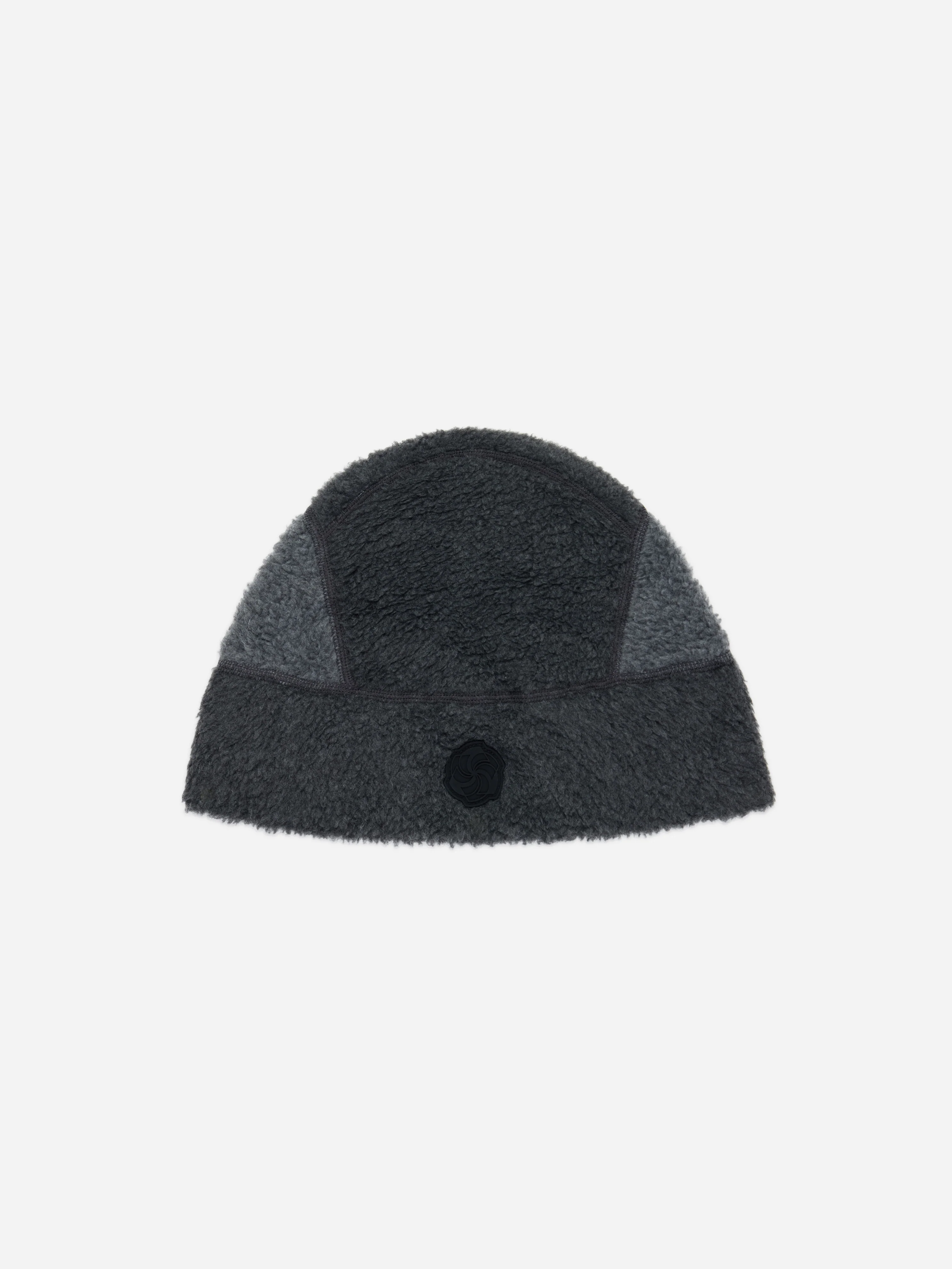 Fleece Patchwork Beanie ~ Charcoal - Image 3