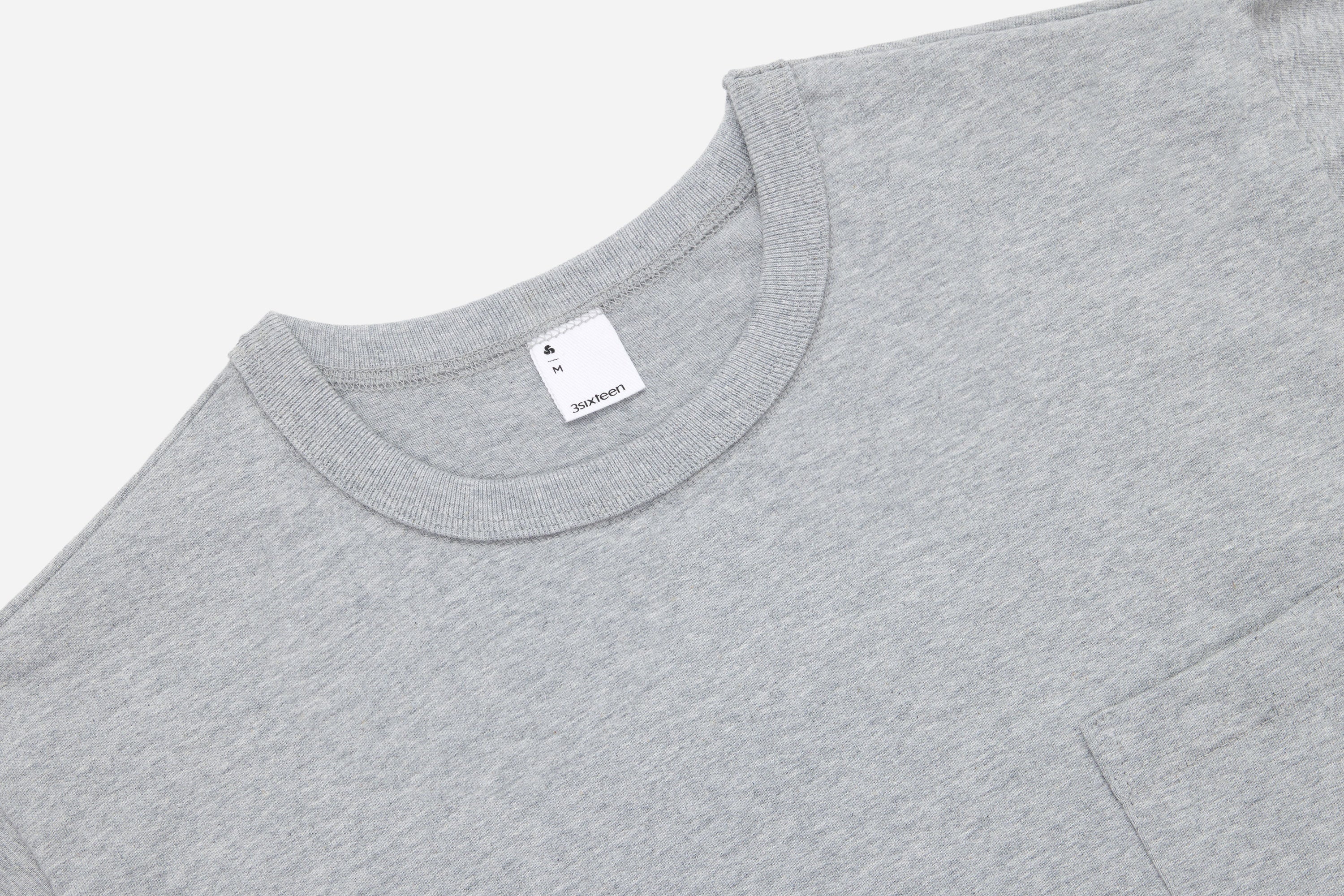 Heavyweight Pocket T-Shirt ~ Heather Grey (2 Pack) - Image 3