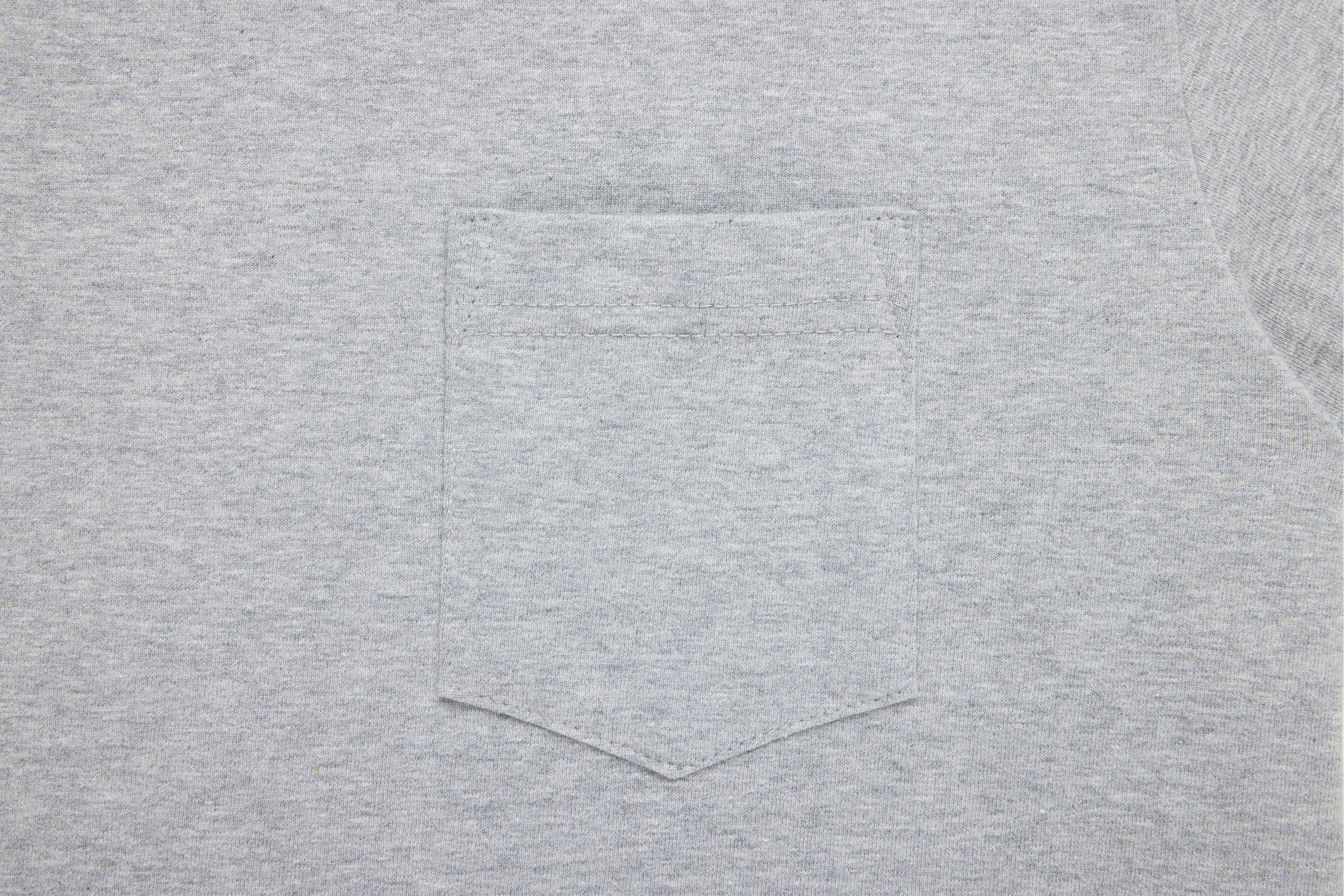 Heavyweight Pocket T-Shirt ~ Heather Grey (2 Pack) - Image 4