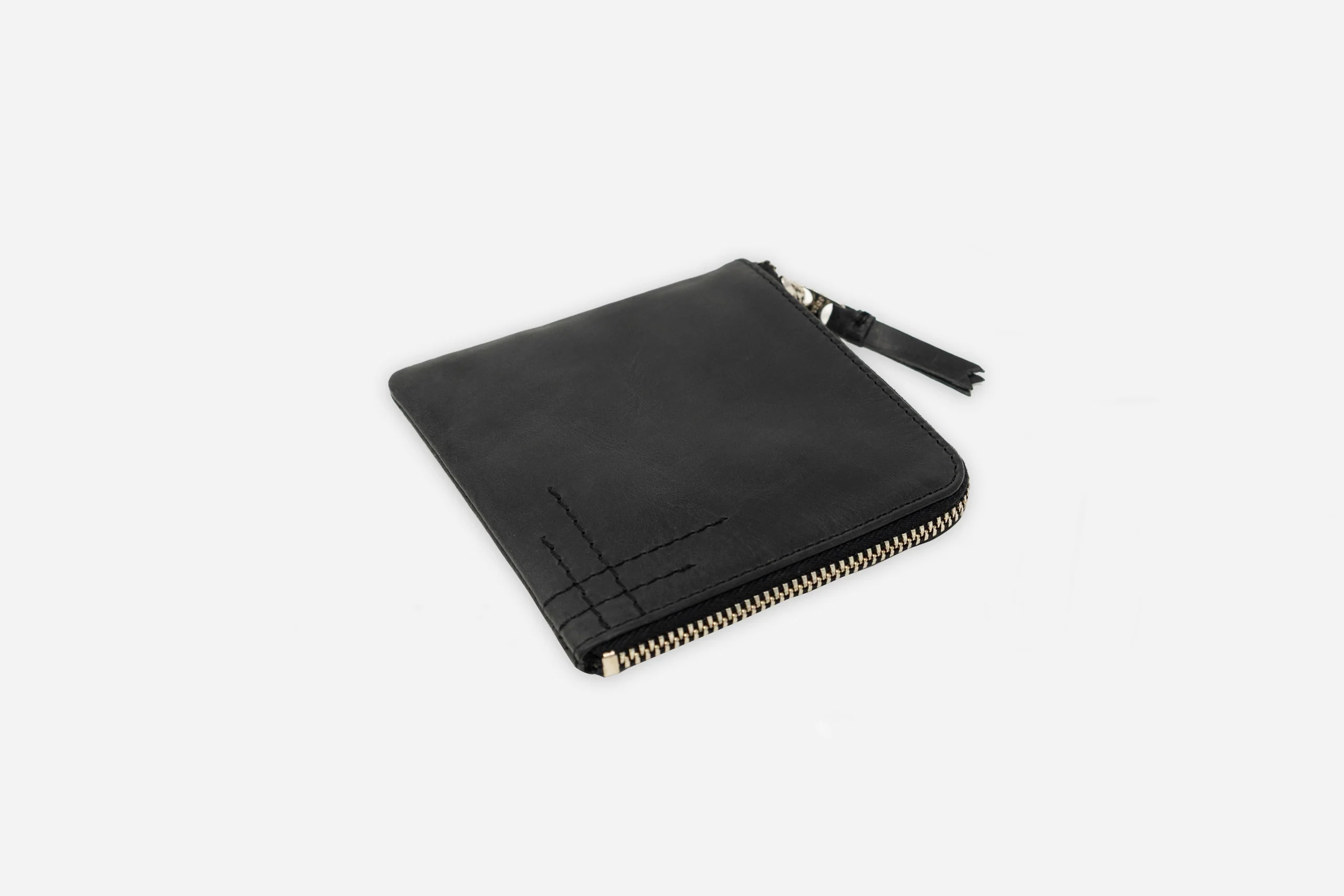 Zip Wallet ~ Black Cowhide - Image 3